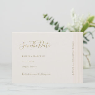 Modern Minimalist Champagne Guld Spara Datum  Inbjudningar