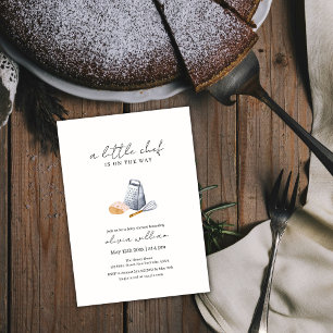 Modern minimalist Chef Kitchen Baby Shower Inbjudningar