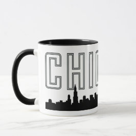 Modern Minimalist Chicago Mugg med City's Skyline