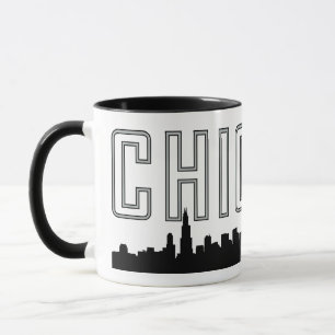 Modern Minimalist Chicago Mugg med City's Skyline