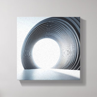 Modern minimalist cirkulär arkitekturkonst - Abstr Canvastryck