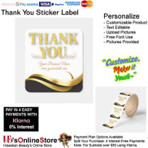 Modern Minimalist Company Gold Black White Sticker