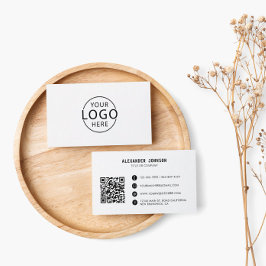 Modern Minimalist Company Logotyp QR-kod Visitkort