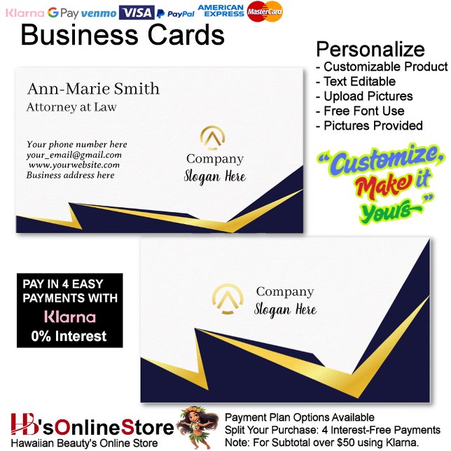 Modern Minimalist Company Orange Yellow Black  Visitkort (Modern Minimalist Company Orange Yellow Black Logo Business Cards.)