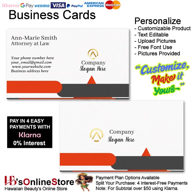 Modern Minimalist Company Red Black White Logo Visitkort (Modern Minimalist Company Red Black White Logo Business Card.)