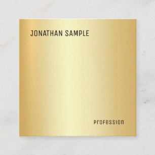 Modern minimalist design falskt guldmall fyrkantigt visitkort