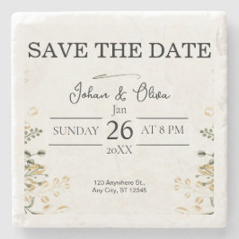 Modern Minimalist Design Save The Date Stenunderlägg