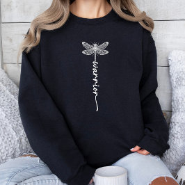 Modern Minimalist Dragonfly Elegant Typography Art T Shirt