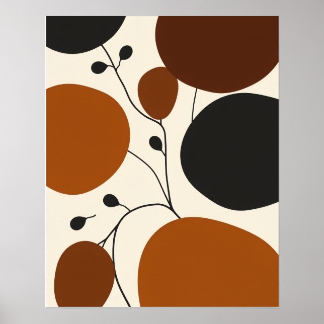 Modern Minimalist Earthy Abstract Silhouette Poster (Framsidan)
