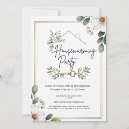 Modern Minimalist Editable Housewarming Invitation Inbjudningar