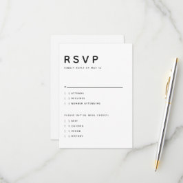 Modern Minimalist Editorial All Caps White & Black OSA Kort