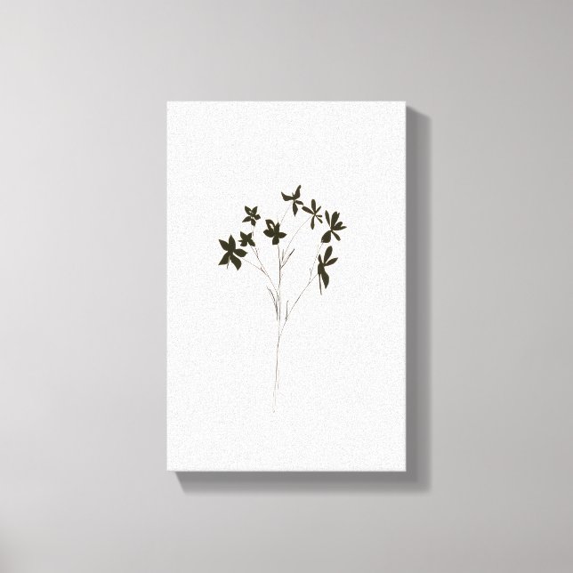Modern minimalist elegant line drawing flowers canvastryck (Framsida)