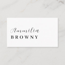 Modern Minimalist | Elegant Professionell Skrift Visitkort