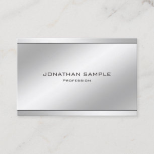 Modern Minimalist elegant silverprofessionell Visitkort