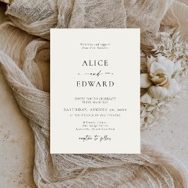 Modern Minimalist Elegant Wedding Invitations Spara Datumet