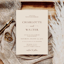 Modern Minimalist Elegant Wedding Invitations Spara Datumet