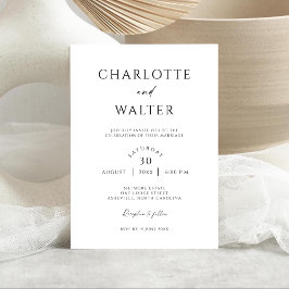 Modern Minimalist Elegant Wedding Invitations Spara Datumet