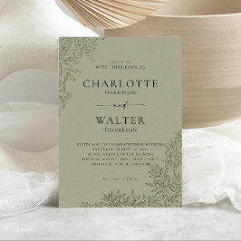 Modern Minimalist Elegant Wedding Invitations Spara Datumet