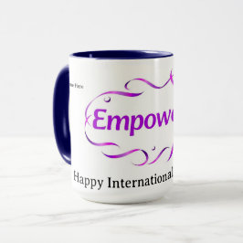 Modern Minimalist Empowered IWD 2026 Anpassad Mugg