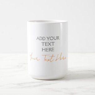 Modern minimalist enkel anpassad Lägg till text Kaffemugg