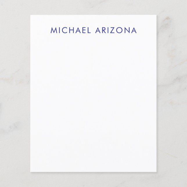 Modern Minimalist Enkel Egen Namn Flygblad (Framsidan)