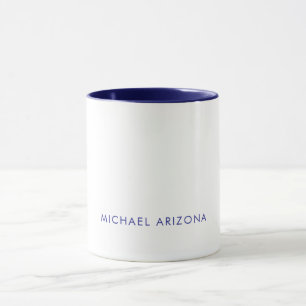 Modern minimalist enkel enkel egen namn mugg