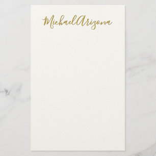 Modern minimalist enkel handskriven namn brevpapper