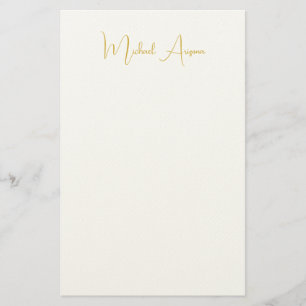 Modern minimalist enkel handskriven namn brevpapper