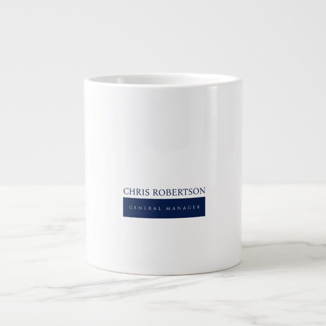 Modern minimalist enkel jumbo mugg (Framsidan)
