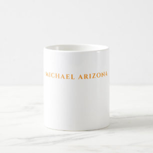 Modern minimalist enkel klar egen namn kaffemugg