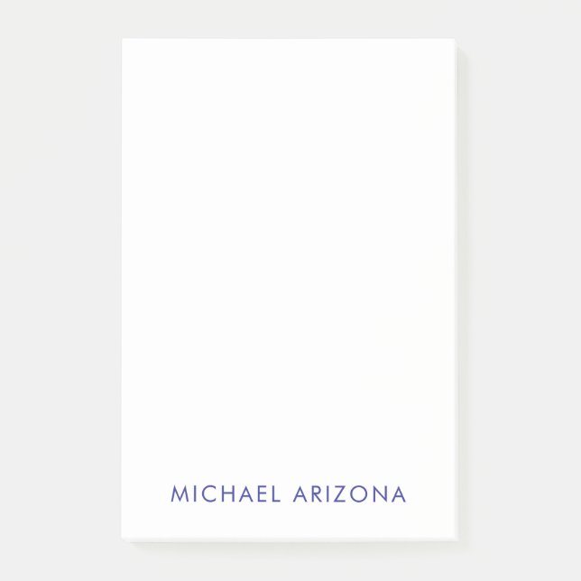 Modern minimalist enkel klar egen namn post-it block (Framsida)