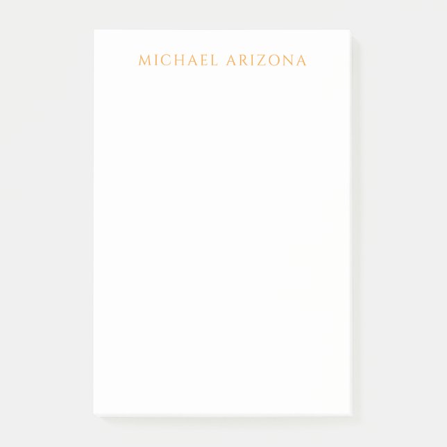 Modern minimalist enkel klar egen namn post-it block (Framsida)