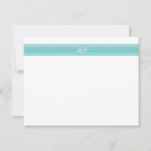 Modern minimalist enkel monogram teal