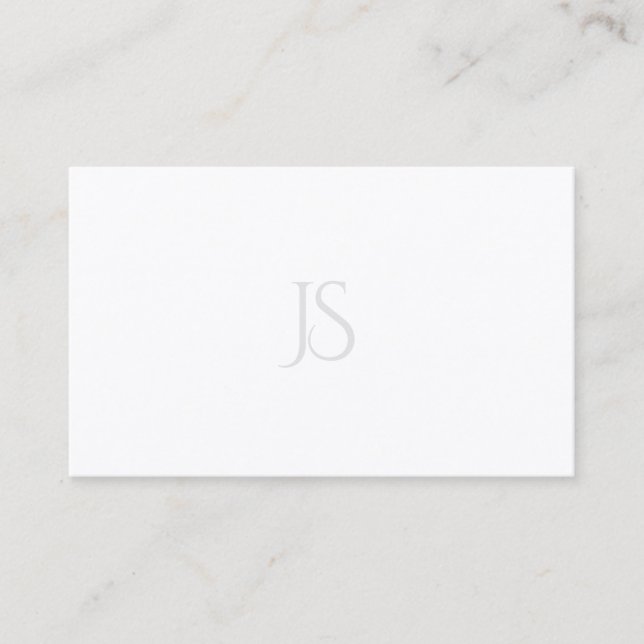 Modern Minimalist enkel Monogramprofessionell Visitkort (Framsida)
