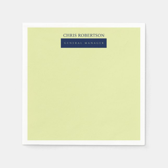 Modern minimalist enkel pappersservett (Framsidan)