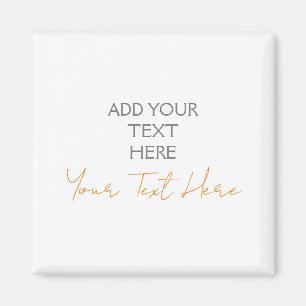 Modern minimalist enkel personlig tilläggstext magnet