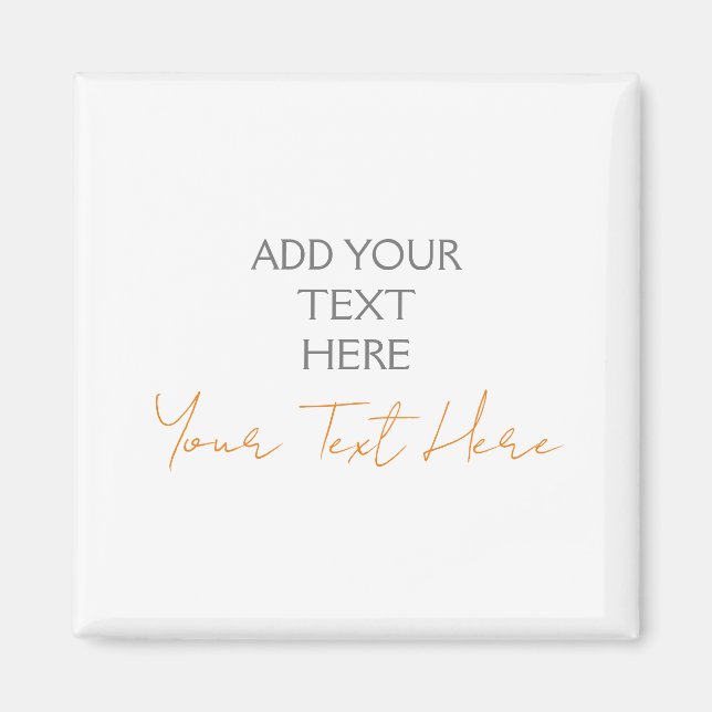 Modern minimalist enkel personlig tilläggstext magnet (Framsidan)
