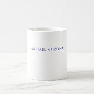 Modern minimalist enkel ren egen namn kaffemugg