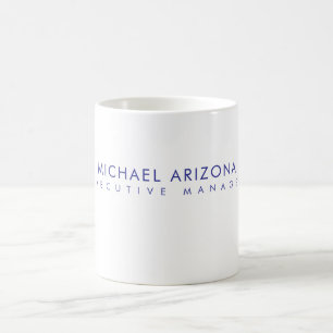Modern minimalist enkel ren egen namn kaffemugg