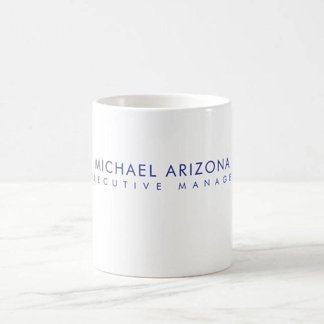 Modern minimalist enkel ren egen namn kaffemugg (Center)