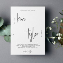 Modern minimalist enkel signatur skrift bröllop