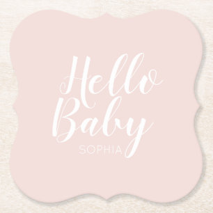 modern minimalist enkel söt baby shower underlägg papper