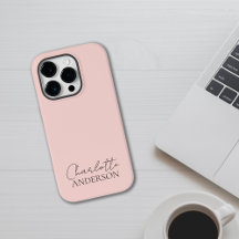 Modern minimalist enkel stilfullt namn rosé
