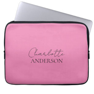 Modern minimalist enkel stilren Namn Rosa Laptop Fodral