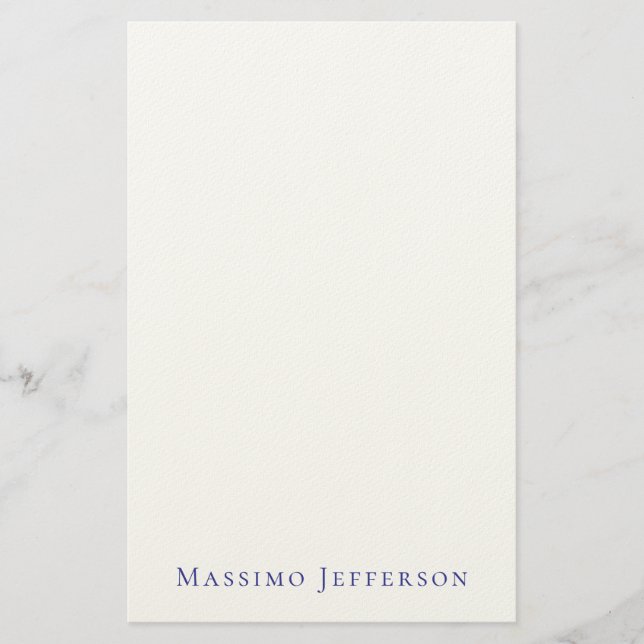 Modern minimalist enkel vanlig egen namn brevpapper (Framsida)