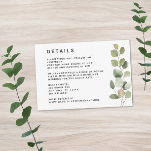 Modern minimalist eukalyptus tilläggskort