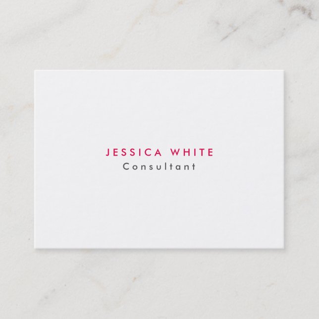 Modern minimalist Feminine Grått White Visitkort (Framsida)