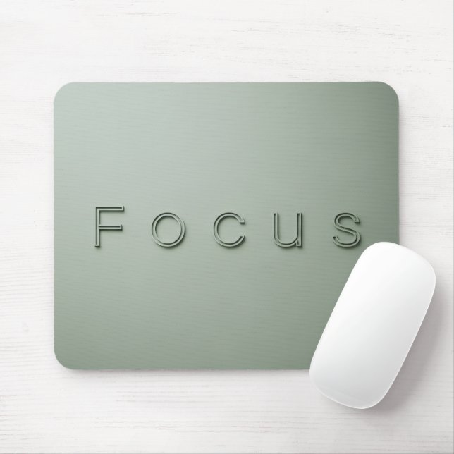 Modern minimalist FOKUS Citat Sålgrön estetik Musmatta (Med mus)