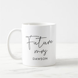 Modern minimalist framtida fru personlig kaffemugg