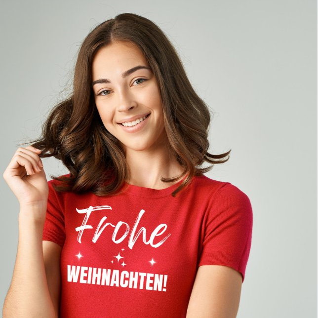 Modern minimalist Frohe Weihnachten T Shirt (Skapare uppladdad)
